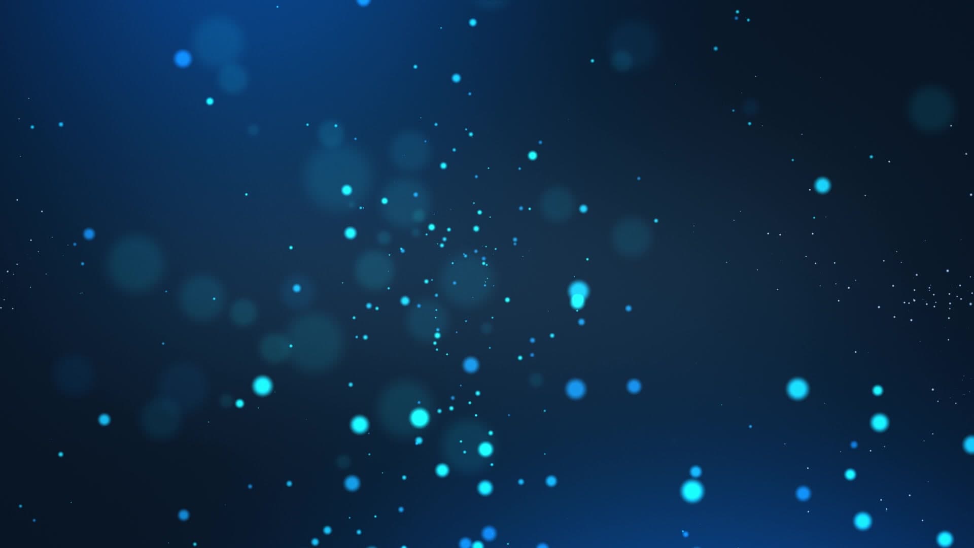 Blue lights on a dark conference background